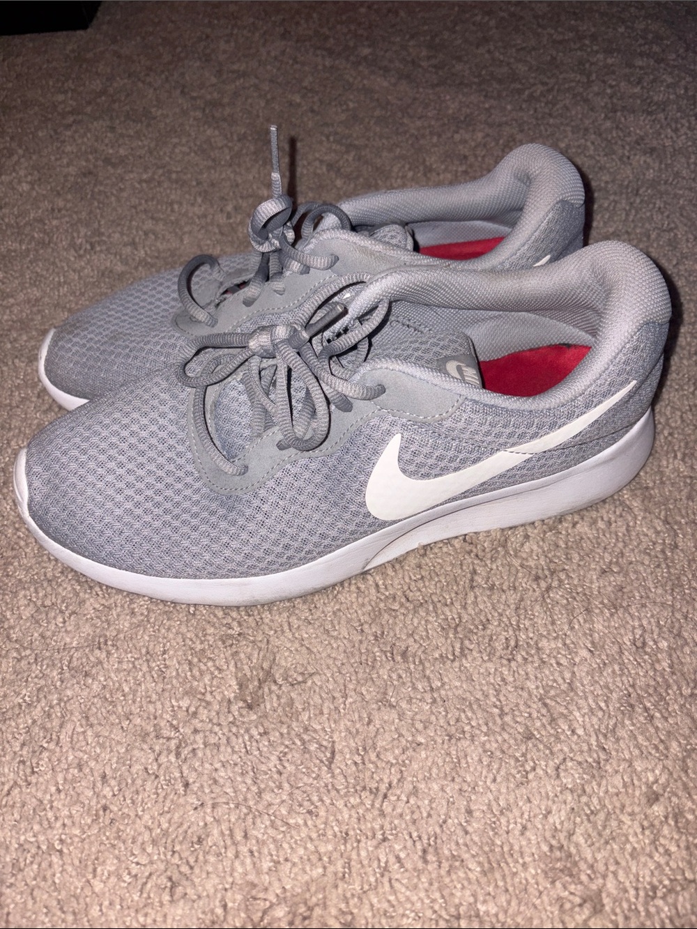 Nike Gray Mesh Casual Trainers with White Swoosh